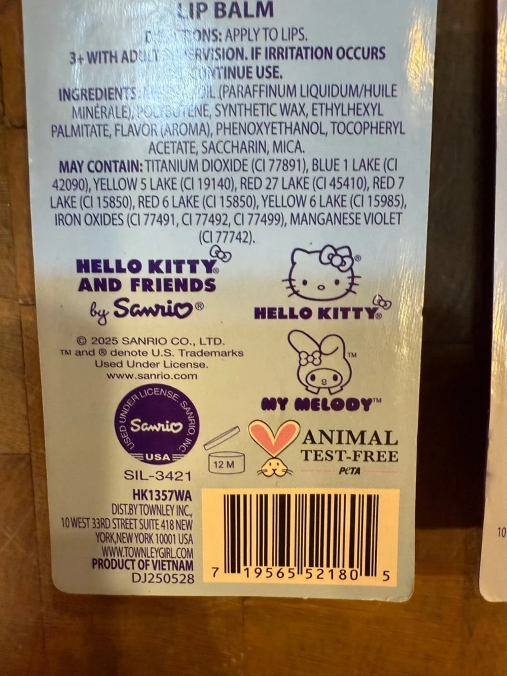 Hello Kitty Pink and Blue Lip Balm Duo